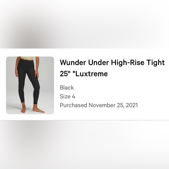 Lululemon Wunder Under Leggings (Black) - Picture 5 of 5